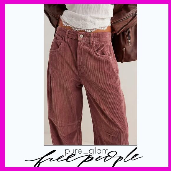 Free People Denim - Free People corduroy barrel pants